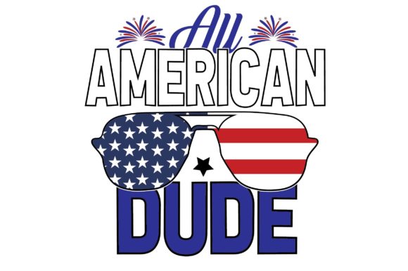 All American Dude Svg T-Shirt Design