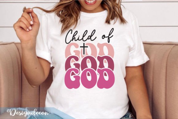 Child of God Retro Wavy Sublimation SVG