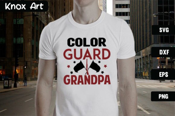 Color Guard Grandpa SVG Cut File