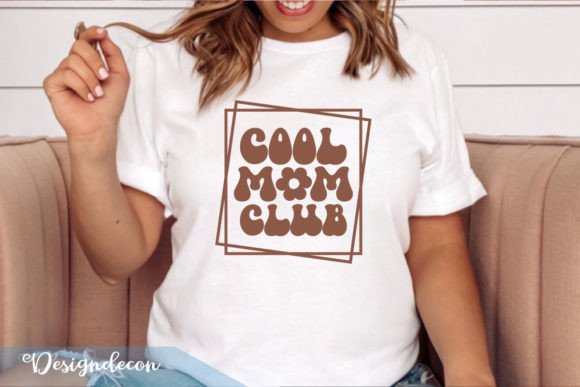 Cool Mom Club Retro Wavy Sublimation SVG