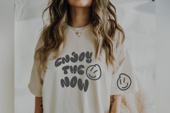Enjoy the Now Smiley Face Svg Graffiti