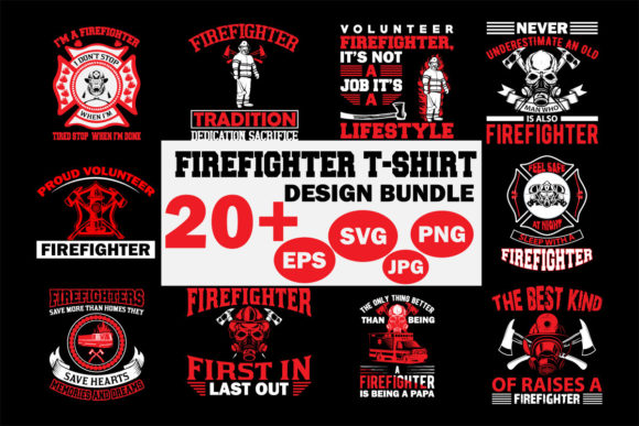Firefighter T-shirt Design SVG Bundle Review
