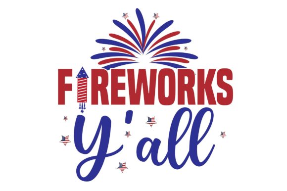 Fireworks Y’all Svg T-Shirt Design