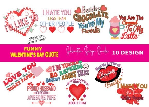 Funny Valentine s Day Sublimation Bundle