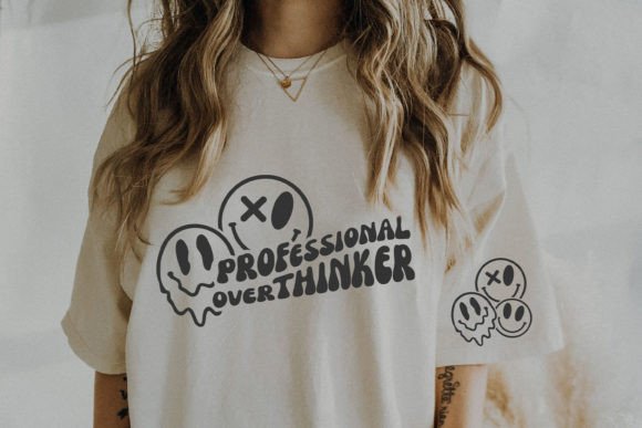 Professional Overthinker Smiley Face Svg